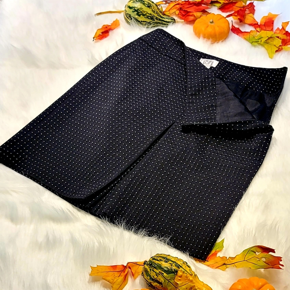 Ann Taylor "Loft" Black Pleated Skirt